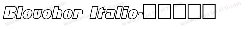 Bleucher Italic字体转换